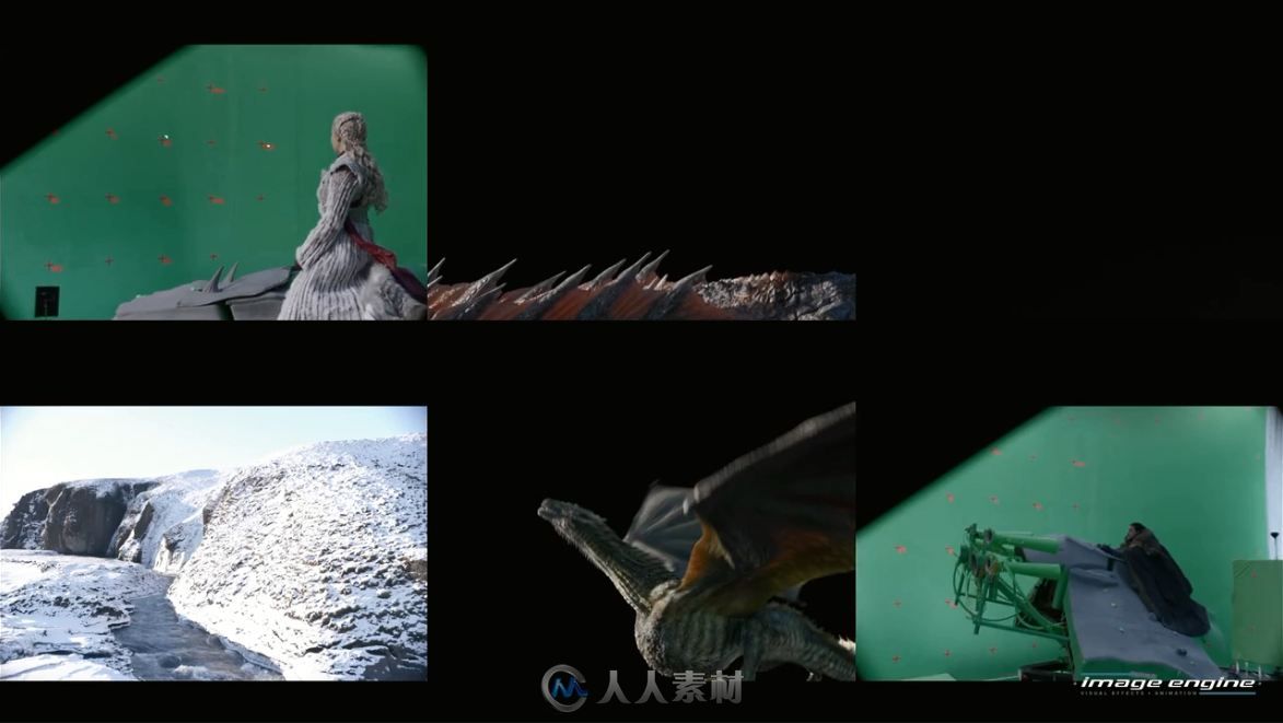 《权力的游戏（第八季）》视觉特效解析视频 龙妈驾龙飞翔场景的特效制作