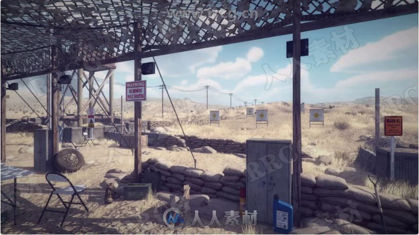 军用基地场景车辆地面纹理unity游戏素材资源