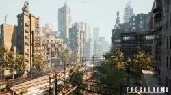 末世后废弃城市环境场景UE游戏素材