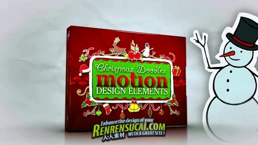 《DJ圣诞涂鸦运动设计元素 AE包装模板与视频素材合辑》Digital Juice Christmas Do...