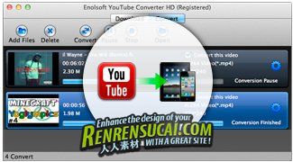 《Mac YouTube视频转换工具》(Enolsoft YouTube Converter HD)v3.6.0[压缩包]