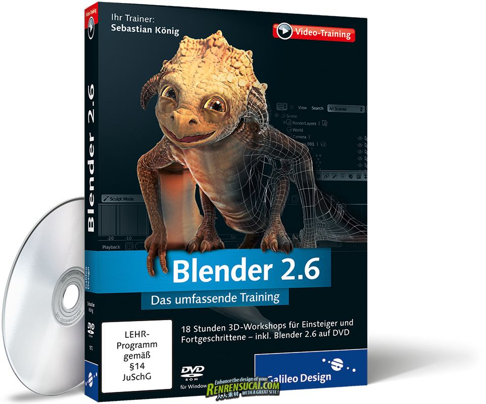 《Blender2.6全面培训教程》Galileo Design Blender 2.6 The comprehensive training German