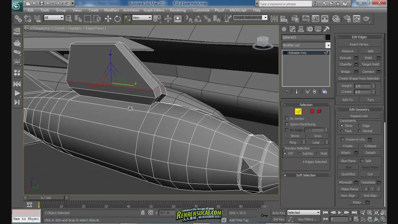 《3dsmax制作F16战机建模教程》Cg tuts+ Modeling The F-16 Fighter Jet