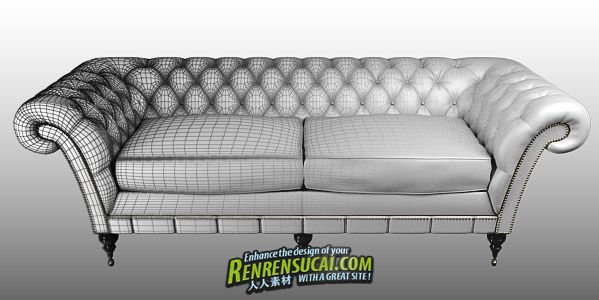 《3dsmax沙发建模渲染教程》CG-Blog Modeling and Rendering a Chesterfield Sofa