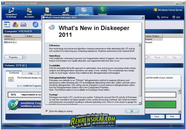 《磁盘碎片整理软件》(Diskeeper Pro Premier 2011 )v15.0.966.0 x86|x64[压缩包]