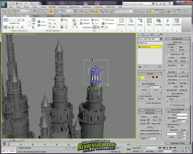 《3dsMax模块化城堡建模视频教程》3D-Palace 3ds Max Modular Creation of Castles