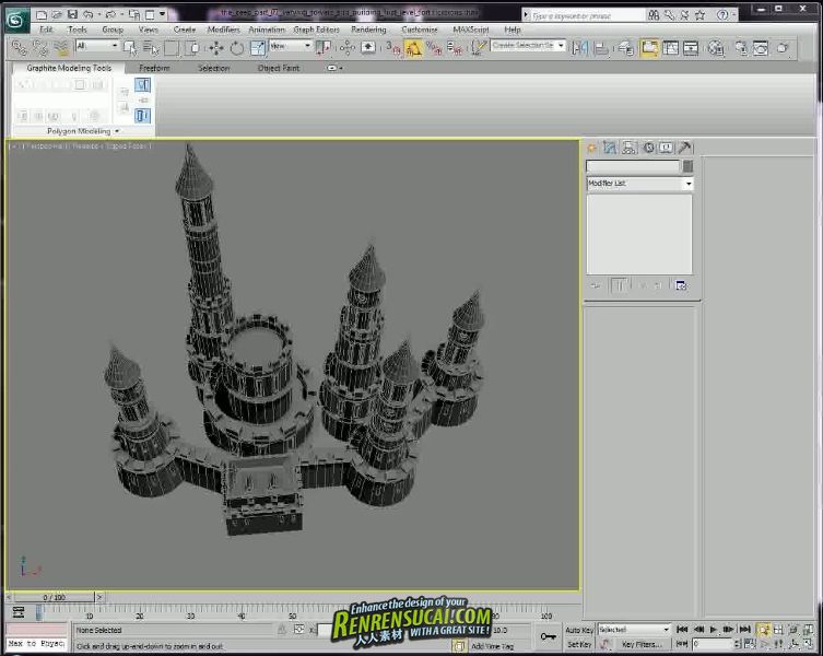 《3dsMax模块化城堡建模视频教程》3D-Palace 3ds Max Modular Creation of Castles