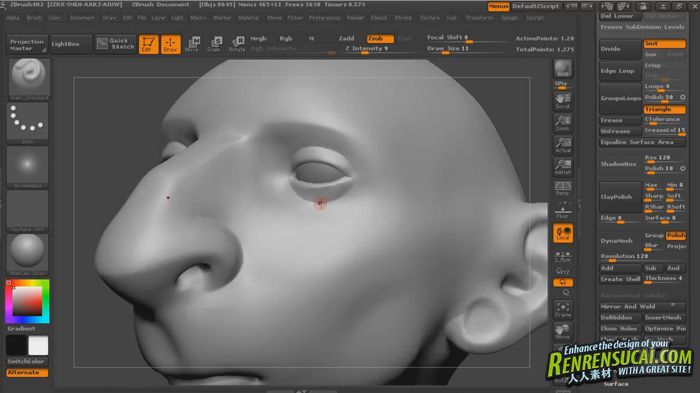 《ZBrush 4R2角色人物雕刻技术教程》3DMotive Sculpting a Character Bust in ZBru...