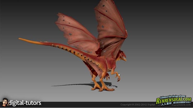 《ZBrush科幻巨龙制作教程》Digital-Tutors Creating a Fantasy Dragon in ZBrush