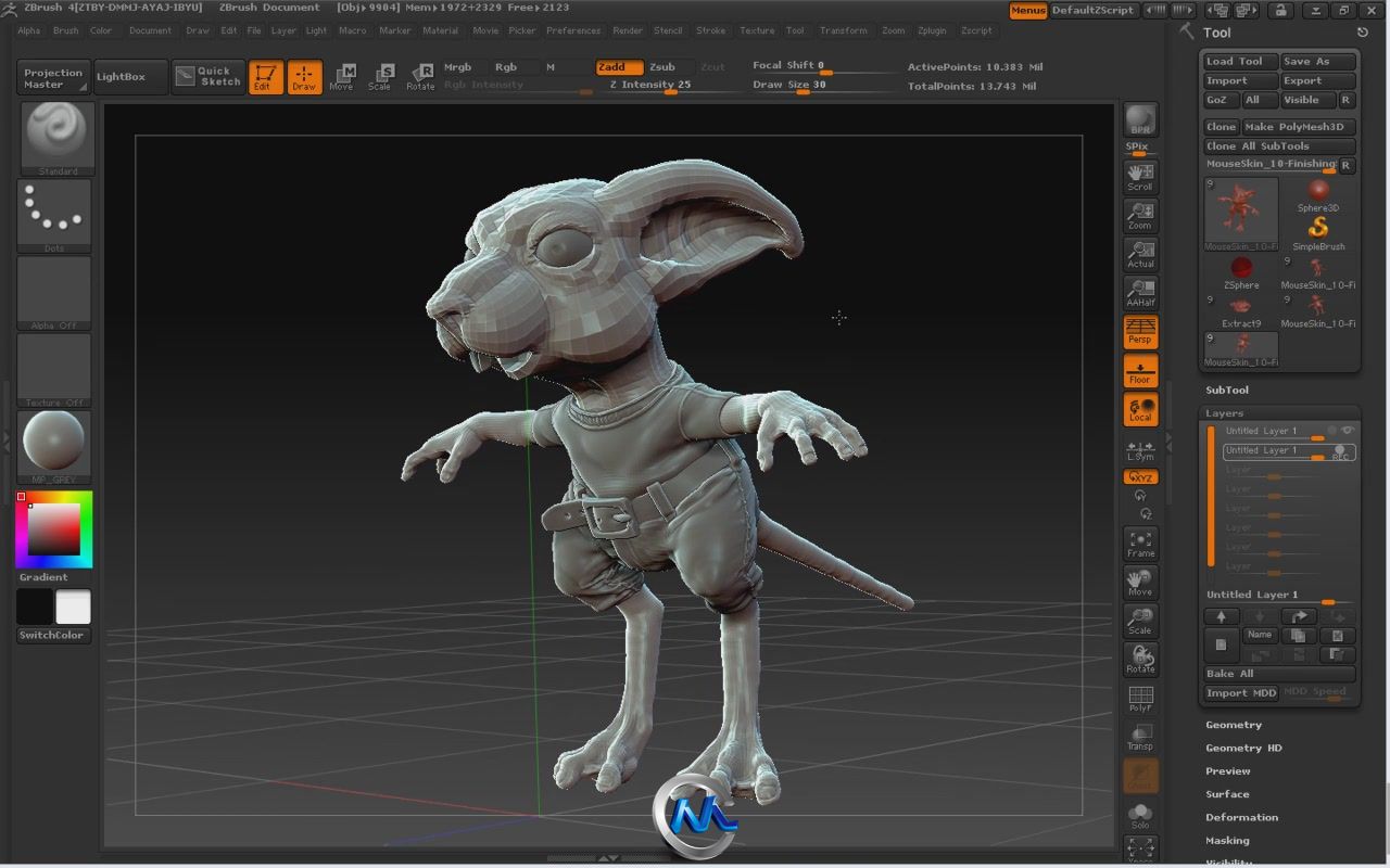 《ZBrush鼠人角色建模技术教程》The Third Guild Characters Made Easy Part 1 Geo...