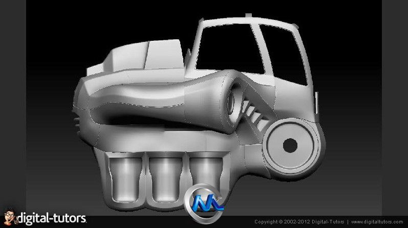 《Maya与ZBrush科幻汽车纹理建模教程》Digital-Tutors Sci-Fi Vehicle Modeling an...
