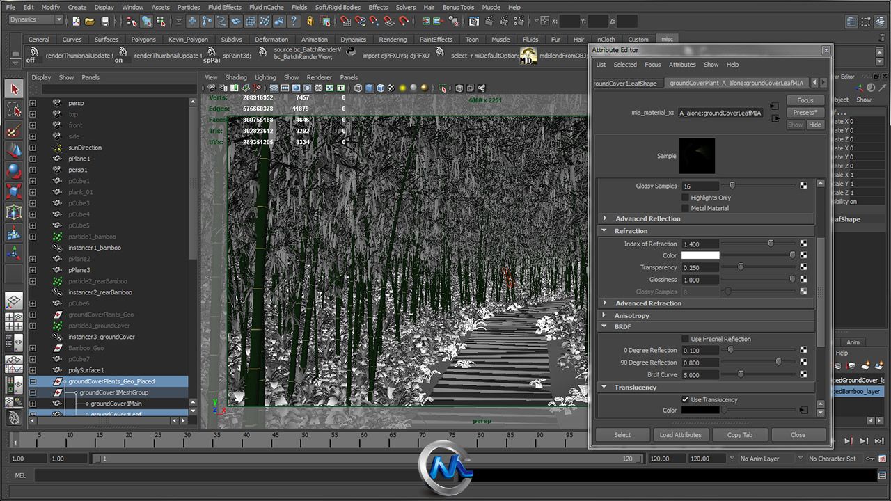 《森林制作技术4-Maya与Onyx中树木制作教程》The Gnomon Workshop Creating Trees ...
