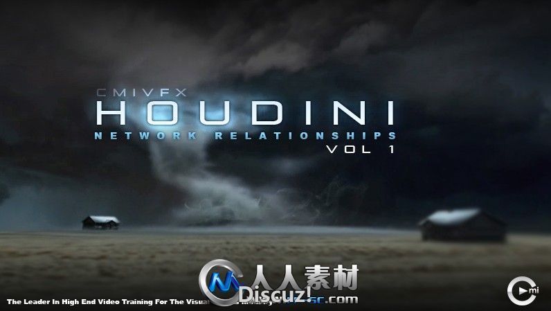 《Houdini龙卷风粒子特效视频教程》cmiVFX Houdini Network Relationships Vol 1