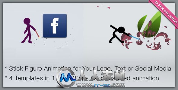 《卡通人物LOGO展示AE模板》VideoHive Cartoon Character Presents Logo or Social...