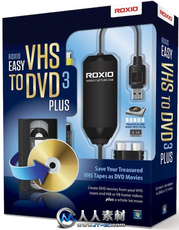 《模拟视频磁带转换为数字视频软件》(Roxio Easy VHS to DVD Plus )v3.0 Multilingual