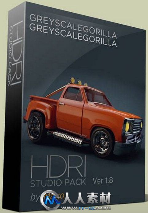 《C4D中HDRI渲染贴图合辑V1.8版》GreyscaleGorilla HDRI Studio Pack Ver1.8 For C...
