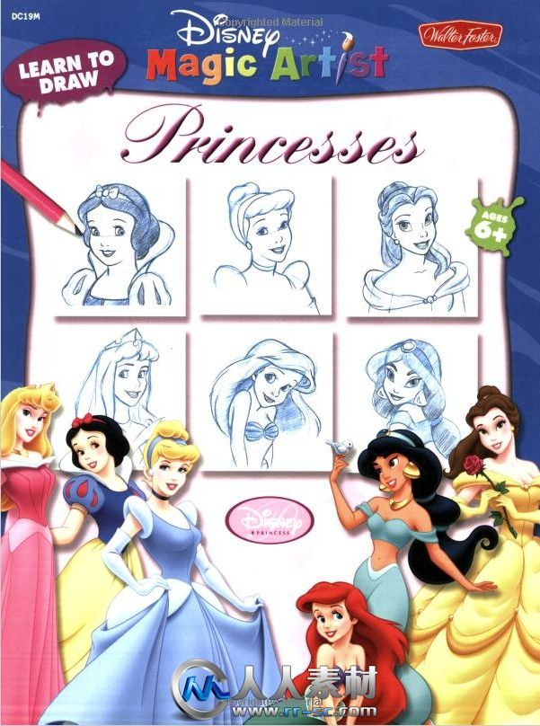 《迪士尼公主绘画书籍》Learn to Draw Disney Princesses