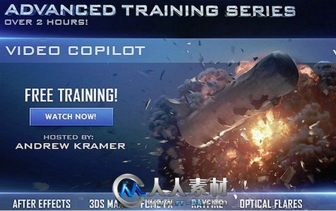 《AE火车爆炸特效制作视频教程》VideoCopilot Explosive Training Advanced Tutori...