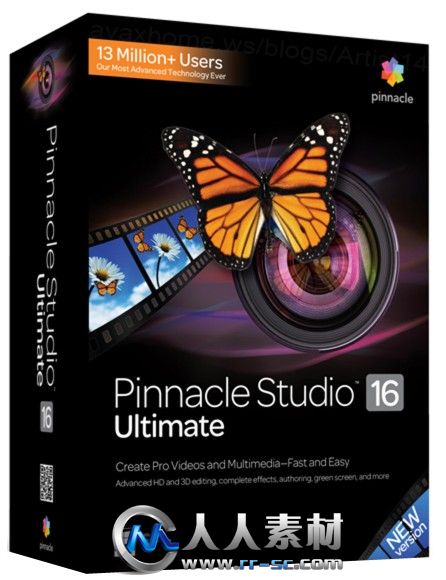 《品尼高非编剪辑软件V16.1版+资料包》Pinnacle Studio 16 Ultimate 16.1.0.115 + ...
