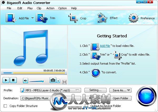 《音频格式转换软件》(Bigasoft Audio Converter )v3.7.24.4700 Multilanguage[压...