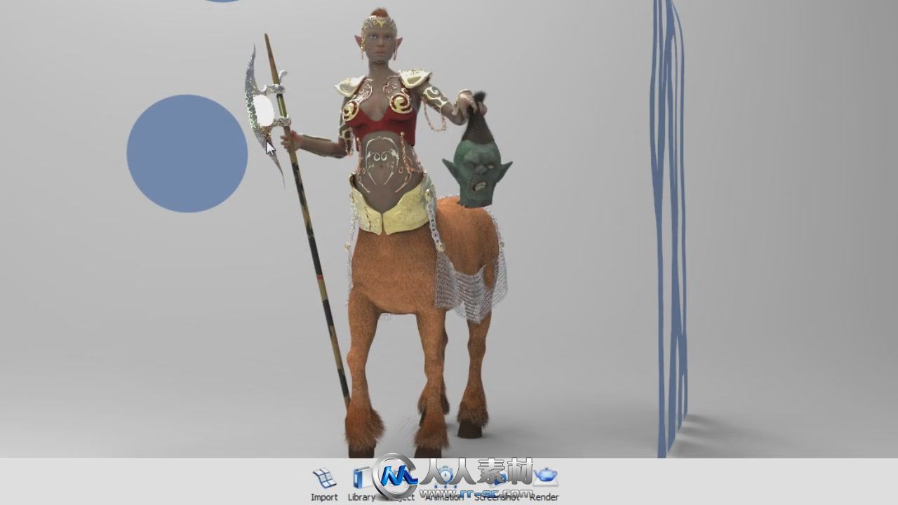 《ZBrush半人马雕刻视频教程》Digital-Tutors Creating a Centaur in ZBrush 4R4