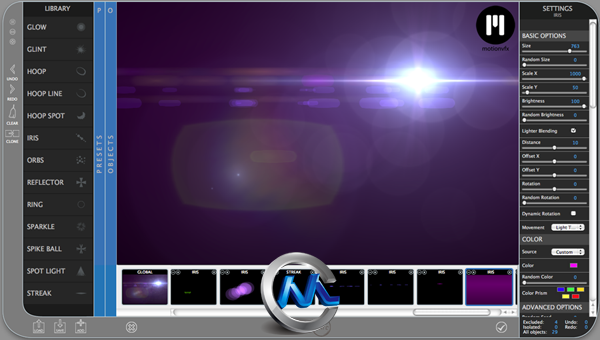 Mflare 超炫光晕插件 支持FCPX Motion PS