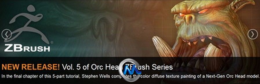ZBrush兽人头像制作视频教程第五季 3DMotive Orc Head in ZBrush vol.5