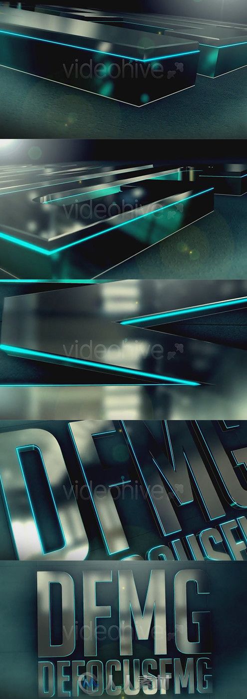 3DE质感Logo演绎动画AE模板 Videohive 3D Element Title and Logo 5004451 Project...