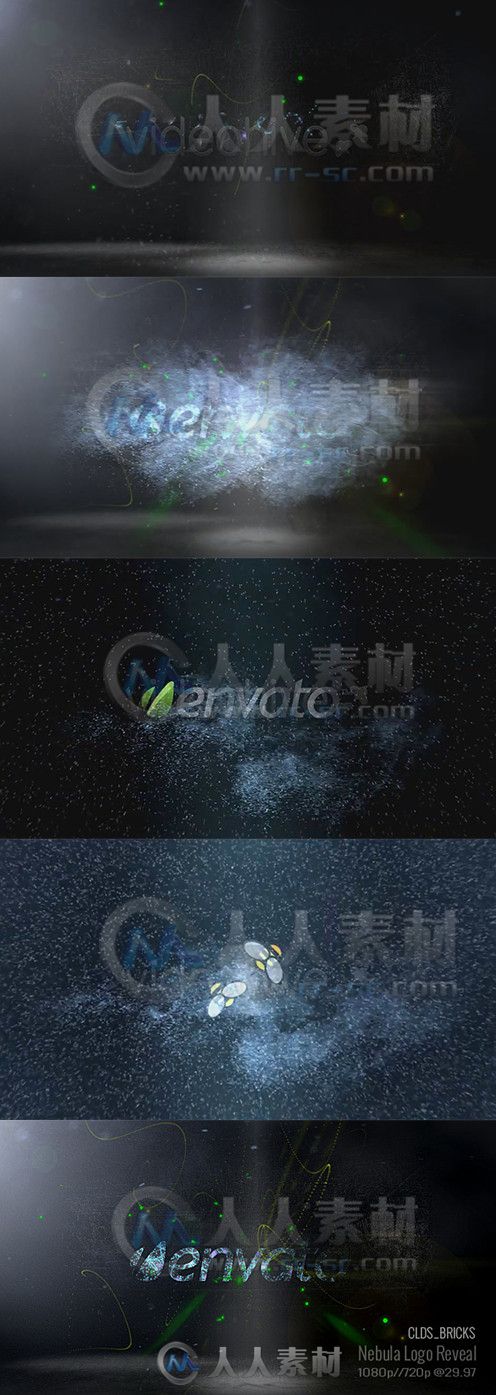 舞台梦幻粒子Logo演绎动画AE模板 Videohive Nebula Logo Reveal 5178328 Project f...