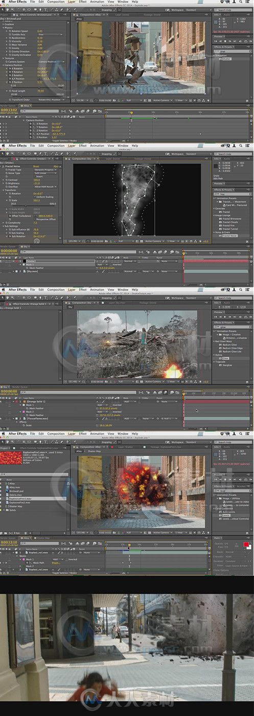 AE爆炸烟雾特效制作视频教程 Tuts+ Premium Smoke Fire and Explosions in Adobe A...