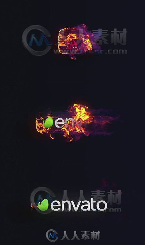 爆炸火焰Logo演绎动画AE模板 Videohive Fire Explosion Reveal 8934884 Project fo...