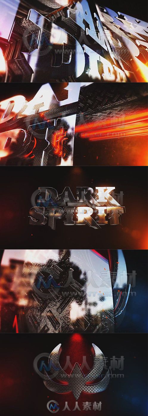 暗黑气质Logo演绎动画AE模板 Videohive Dark Spirit Logo Reveal 8295356