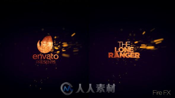 火花粒子Logo演绎动画AE模板 VideoHive Spark Cinematic Logo Reveal 9703267