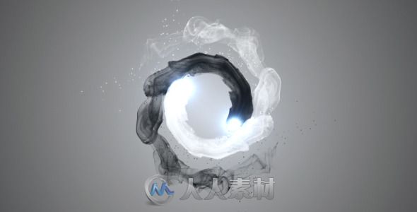 淡雅黑白水墨粒子Logo演绎动画AE模板 Videohive Orb YinYang Logo Reveal 633702