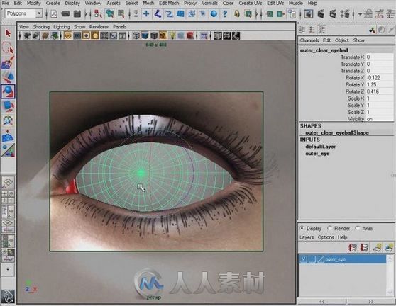 Maya和Photoshop制作真实眼睛教程