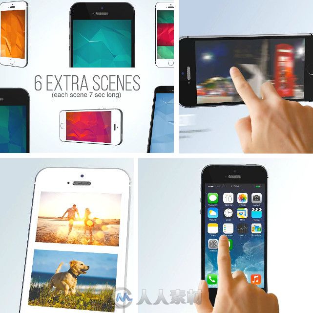 iPhone苹果与Android安卓APP应用程序展示动画AE模板 Videohive iBusiness Phone iP...