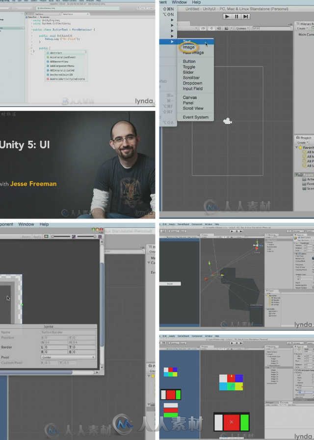 Unity 5游戏UI用户界面制作视频教程 Unity 5 UI