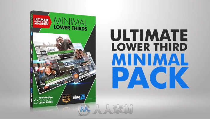 终极下横栏包装动画AE模板合辑 BLUEFX Ultimate Lower Third Minimal Pack