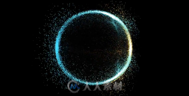 圆圈状粒子高清视频素材