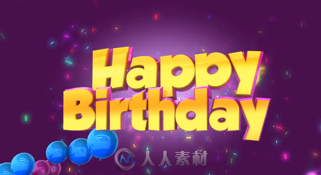 happy birthday LED视频背景素材
