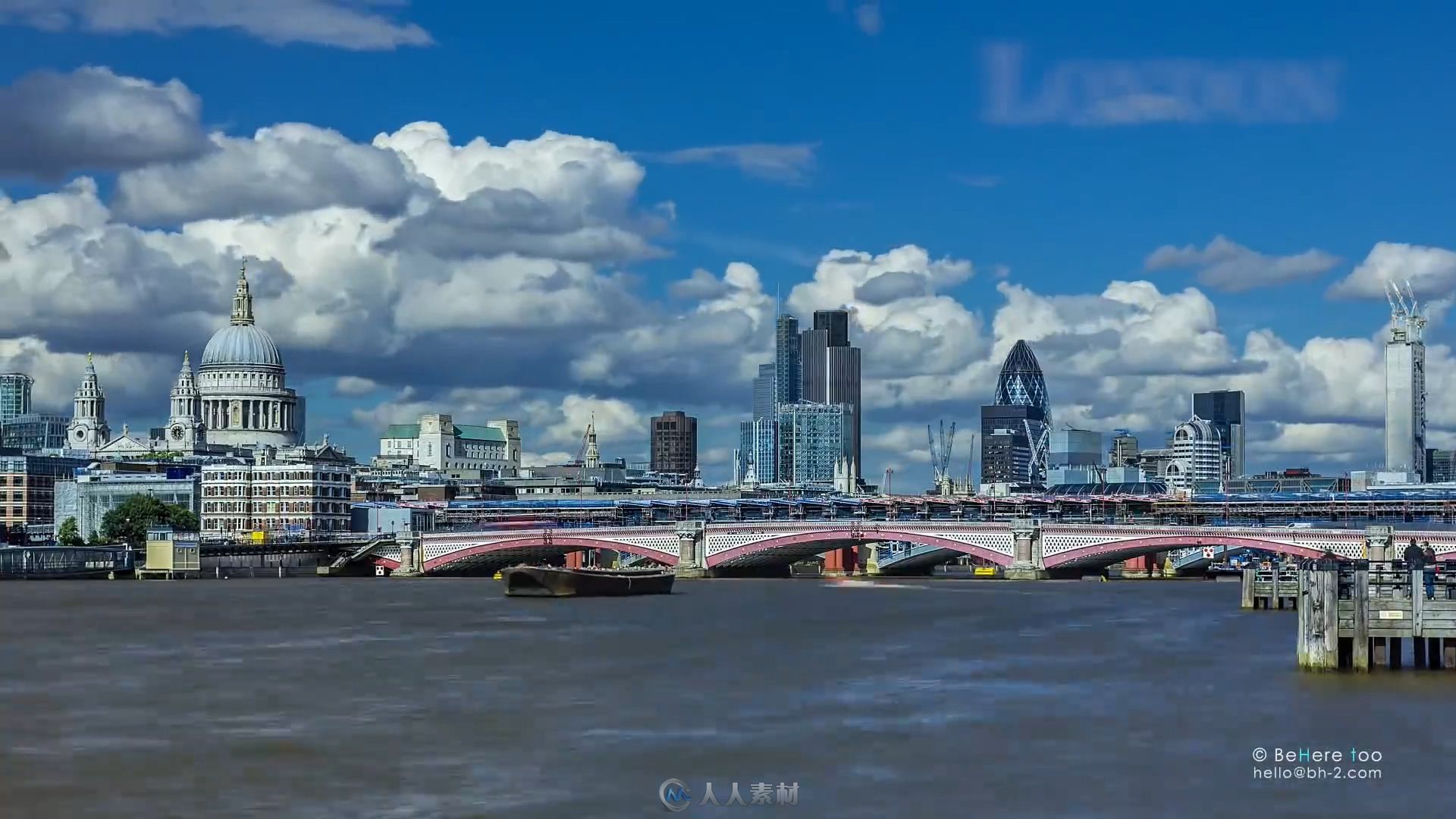 伦敦延时摄影高清实拍视频素材