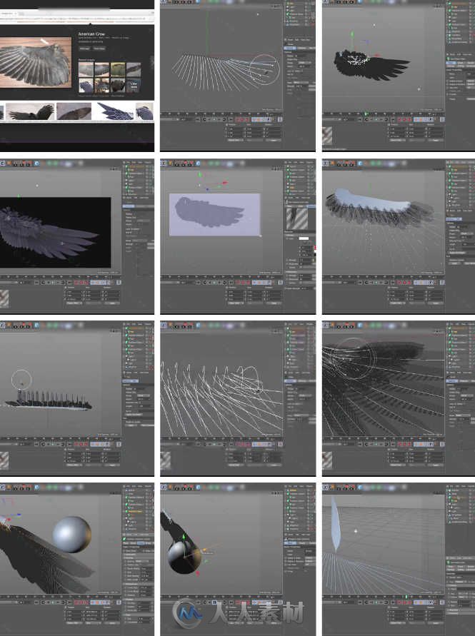 C4D羽毛系统高级技术训练视频教程 cmiVFX Cinema 4D Advanced Feather Systems