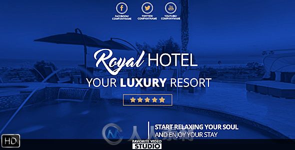 皇家酒店顶级宾馆宣传动画AE模板 Videohive Royal Hotel Presentation 15331101