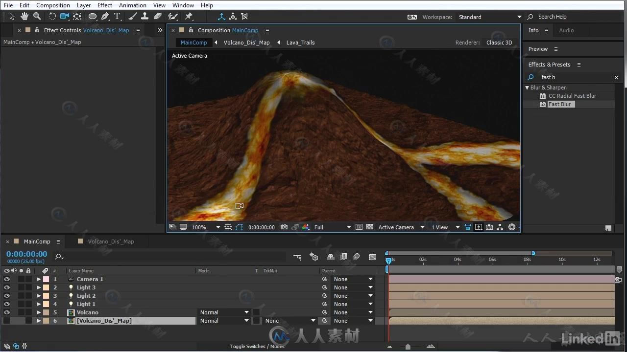 AE火山喷发视觉特效实例制作视频教程 After Effects Motion Graphics Creating Fir...