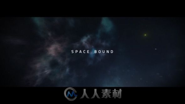 大气的浩瀚星空文字字幕标题动画AE模板Space Bound Titles