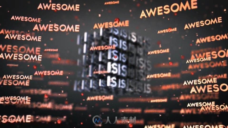 3D时尚文字字幕标志标题LOGO演绎AE模板 3D Text Shapes Logo Reveal