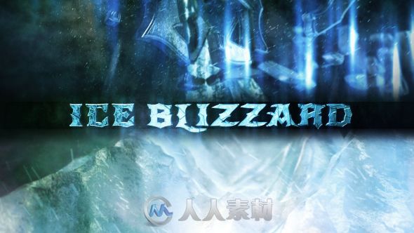 创意震撼冰雪暴Logo演绎动画AE模板  Videohive Ice Blizzard Logo 16887048