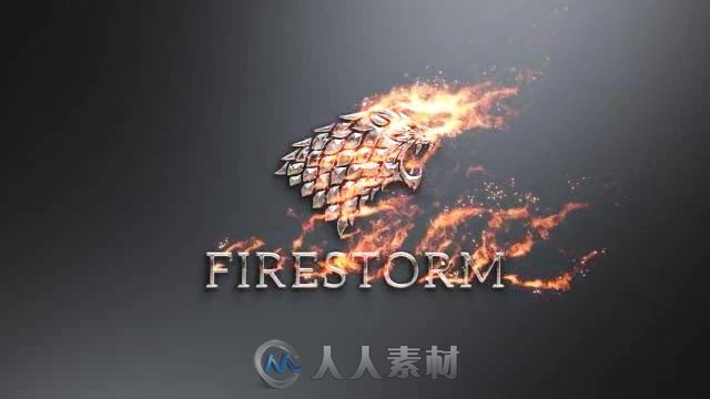 火焰燃烧金属显示消防标志AE模板 Videohive Flame &amp; Metal / Fire Logo Reveal