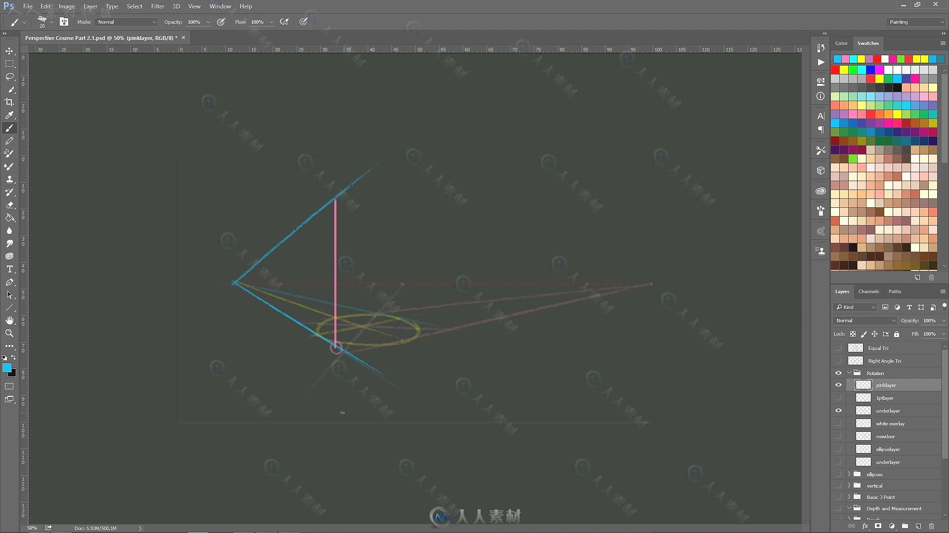 2D二维透视基础知识训练视频教程 CGCOOKIE INTRODUCTION TO 2D PERSPECTIVE