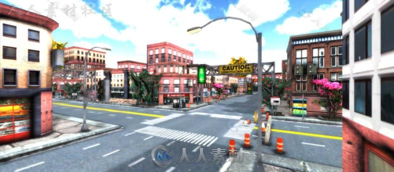 详细的城市环境Unity3D资源素材